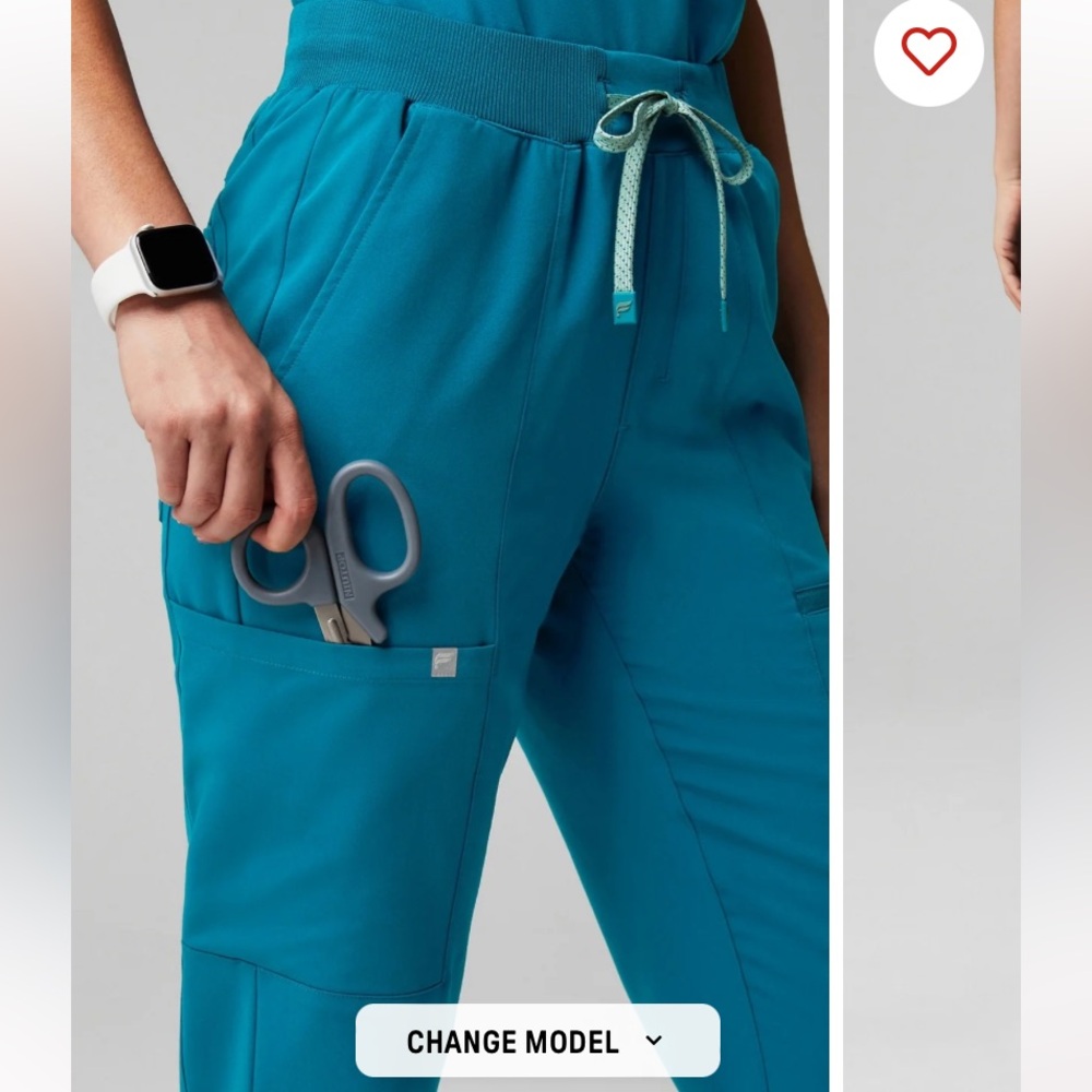 Fabletics Caribbean Blue Scrub Set - image 4